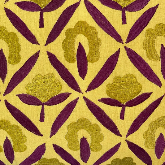 Bali Ikat Floral Throw Pillow