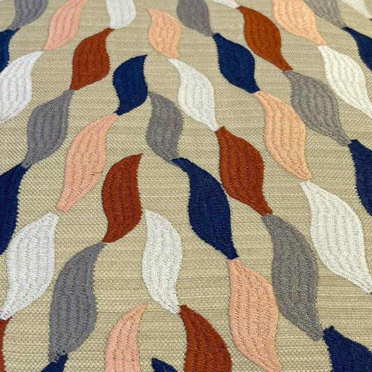 Multi-Colored Accent Pillow with Embroidery