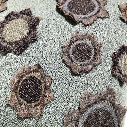 Star Applique Wool Throw Pillow