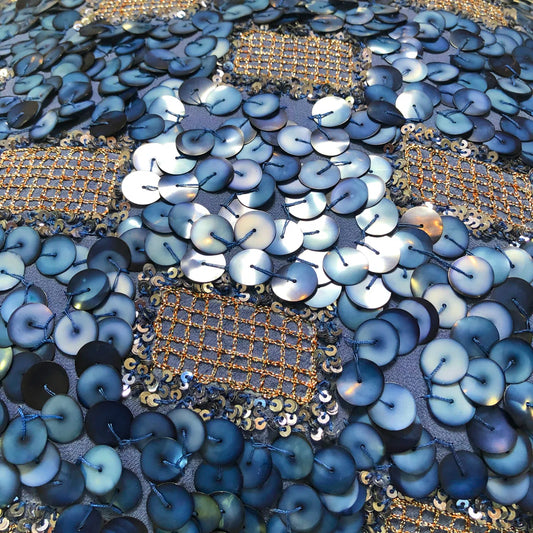 Full Hand Beaded Square Pillow