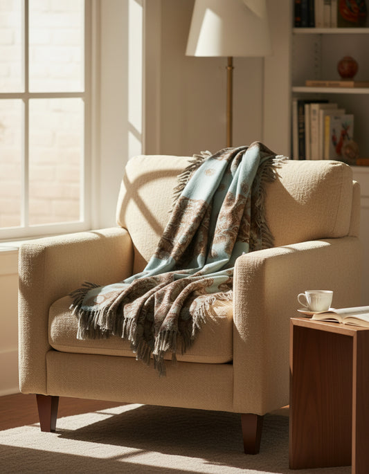 Daisy Travel Wool Throw