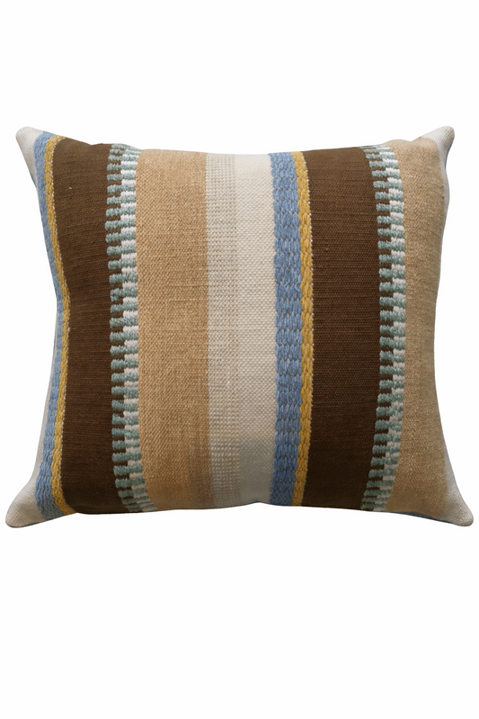 blue yellow brown white khaki stripes