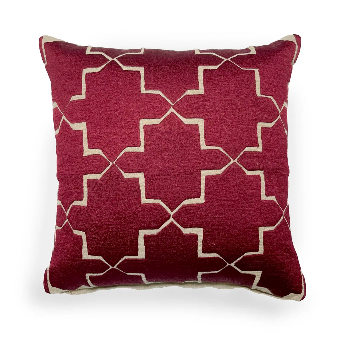 Newcastle Outlined Embroidered Throw Pillow