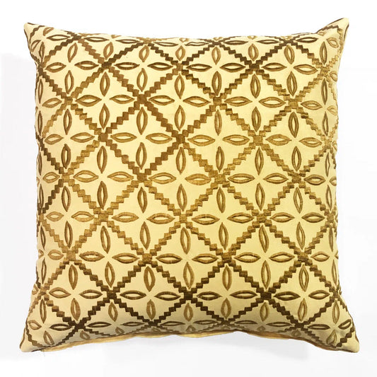 Gold Geometric Square Pillow