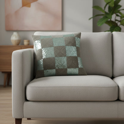 Kyoto Beaded Square Pattern Pillow