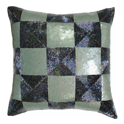 Kyoto Beaded Square Pattern Pillow