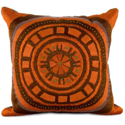 Ravi Circle Motif Cotton Throw Pillow