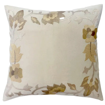Floral Cotton Throw Pillow