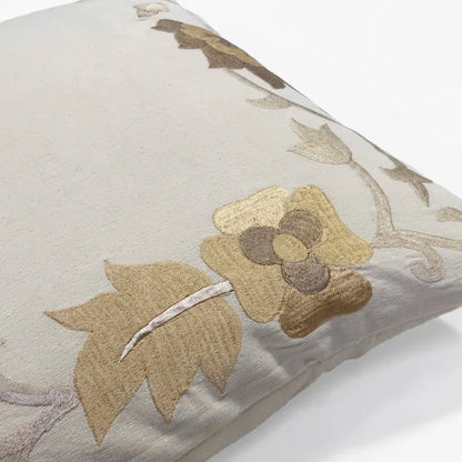 Floral Cotton Throw Pillow