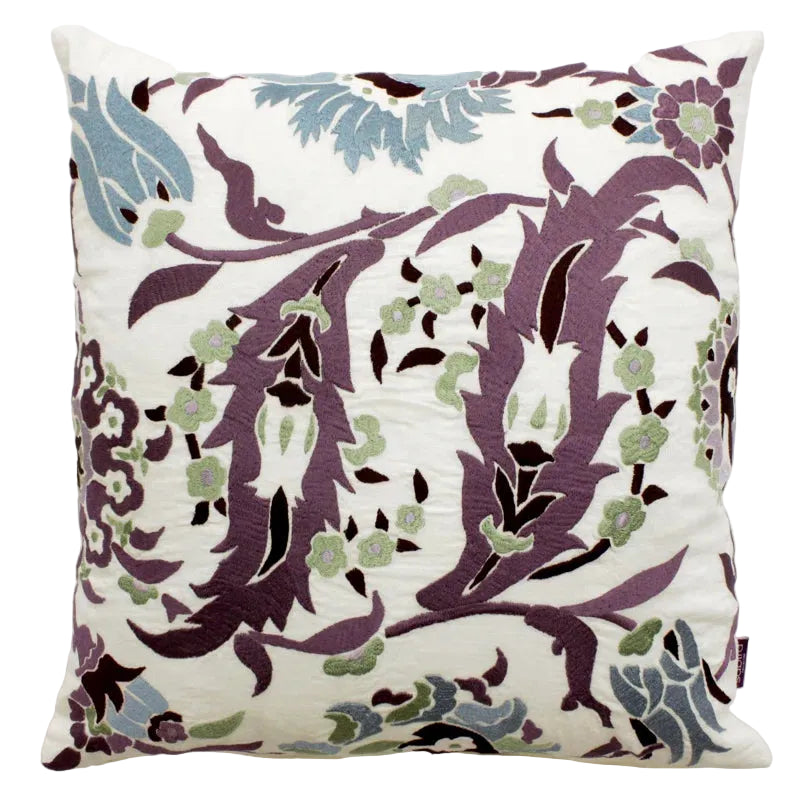 Antique Floral Throw Pillow