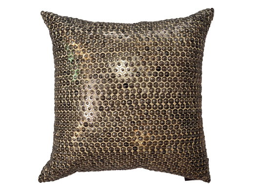 Hand Beaded Drum Pillow