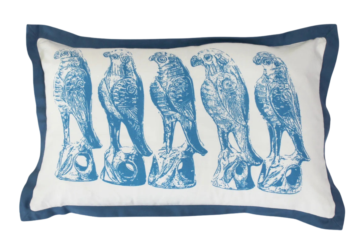 Chinese Parrots Cotton Lumbar Pillow