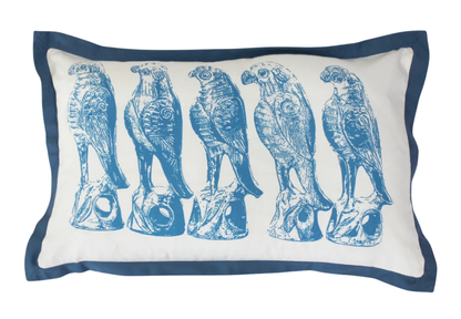 Chinese Parrots Cotton Lumbar Pillow